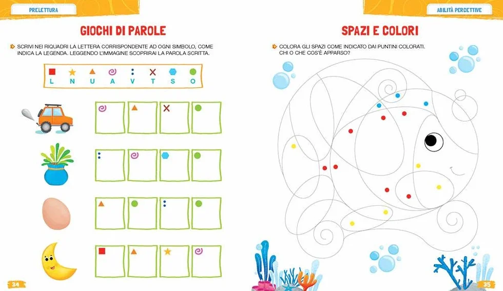 Vado in prima: Attività, giochi, pregrafismi, lettere e numeri