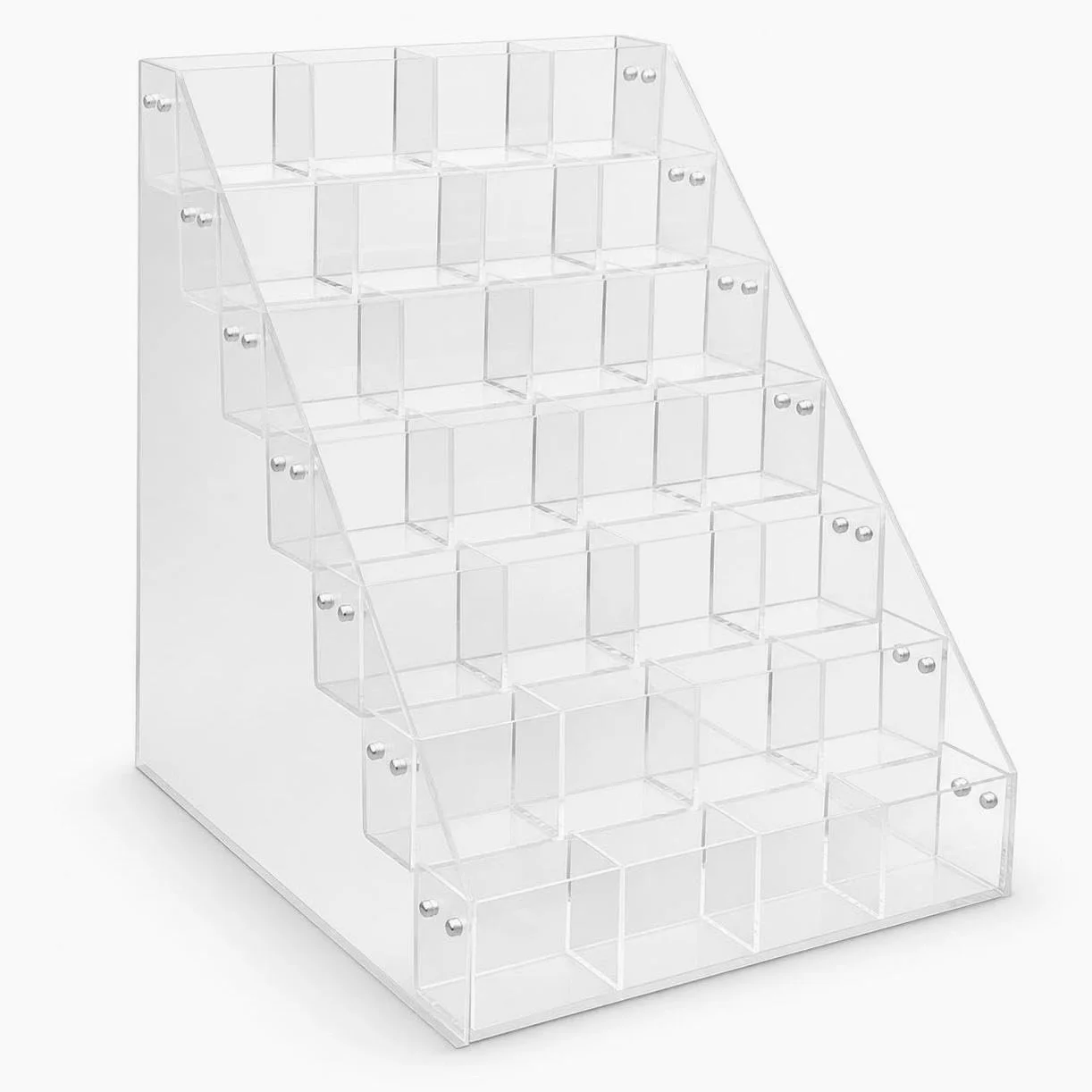 Portacarte Acrilico Trasparente con Ripiani Multipli per Organizzare Carte da Gioco E Collezionabili da Tavolo per , Espositore per carte a sette strati, grande, con strumenti di installazione
