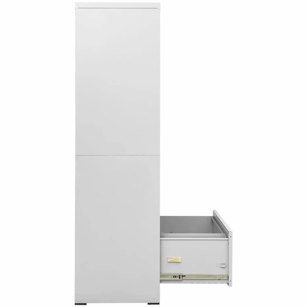 vidaXL Armadio Classificatore Grigio Chiaro 90x46x164 cm in Acciaio