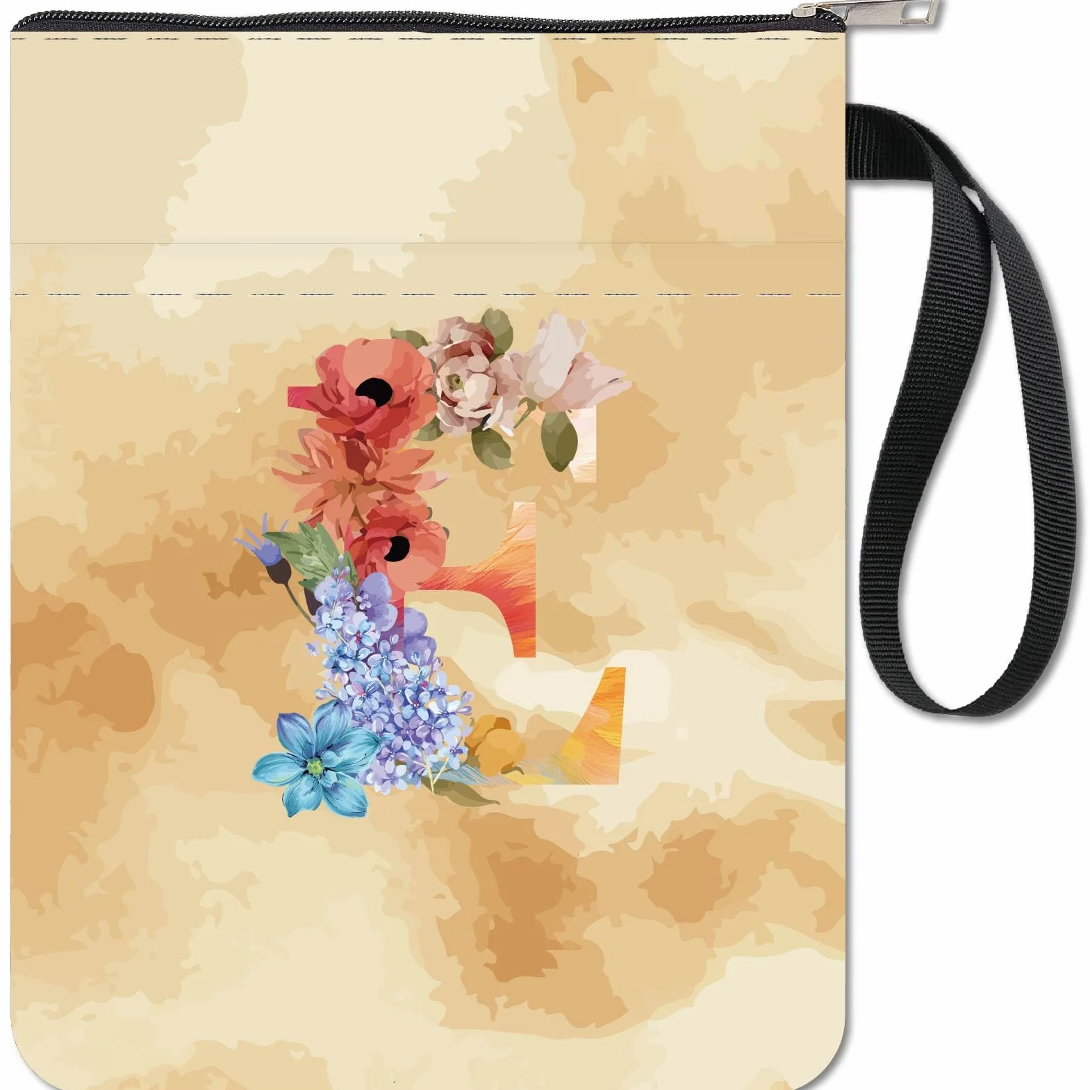 CRASPIRE Custodia per Libri Impermeabile con Cerniera Fiore Copertina Rigida Tasca Frontale