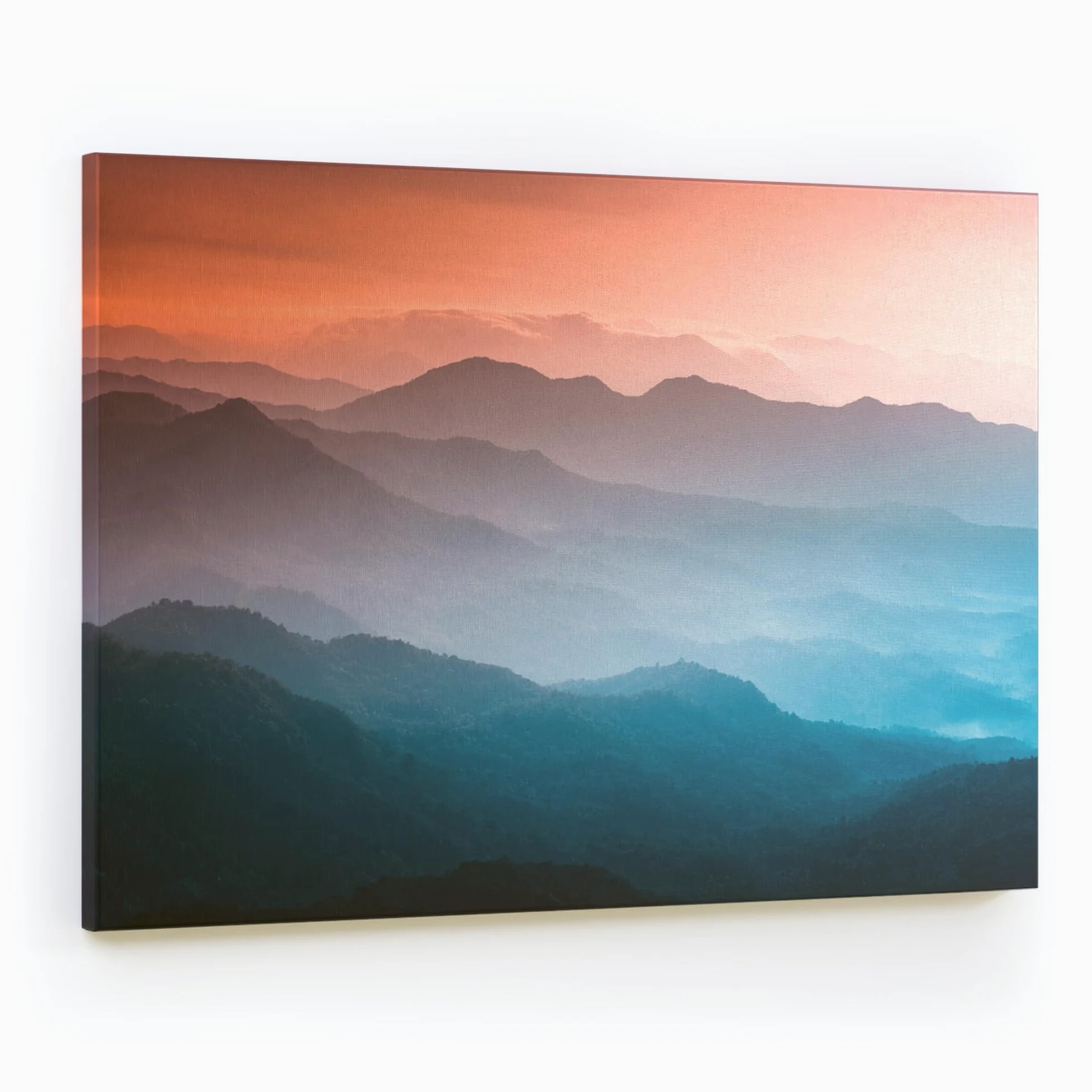 ALLboards Lavagna magnetica CANVASboards 90x60cm – Colline Nebbiose all’Alba, lastra adatta per tutti i tipi di calamite