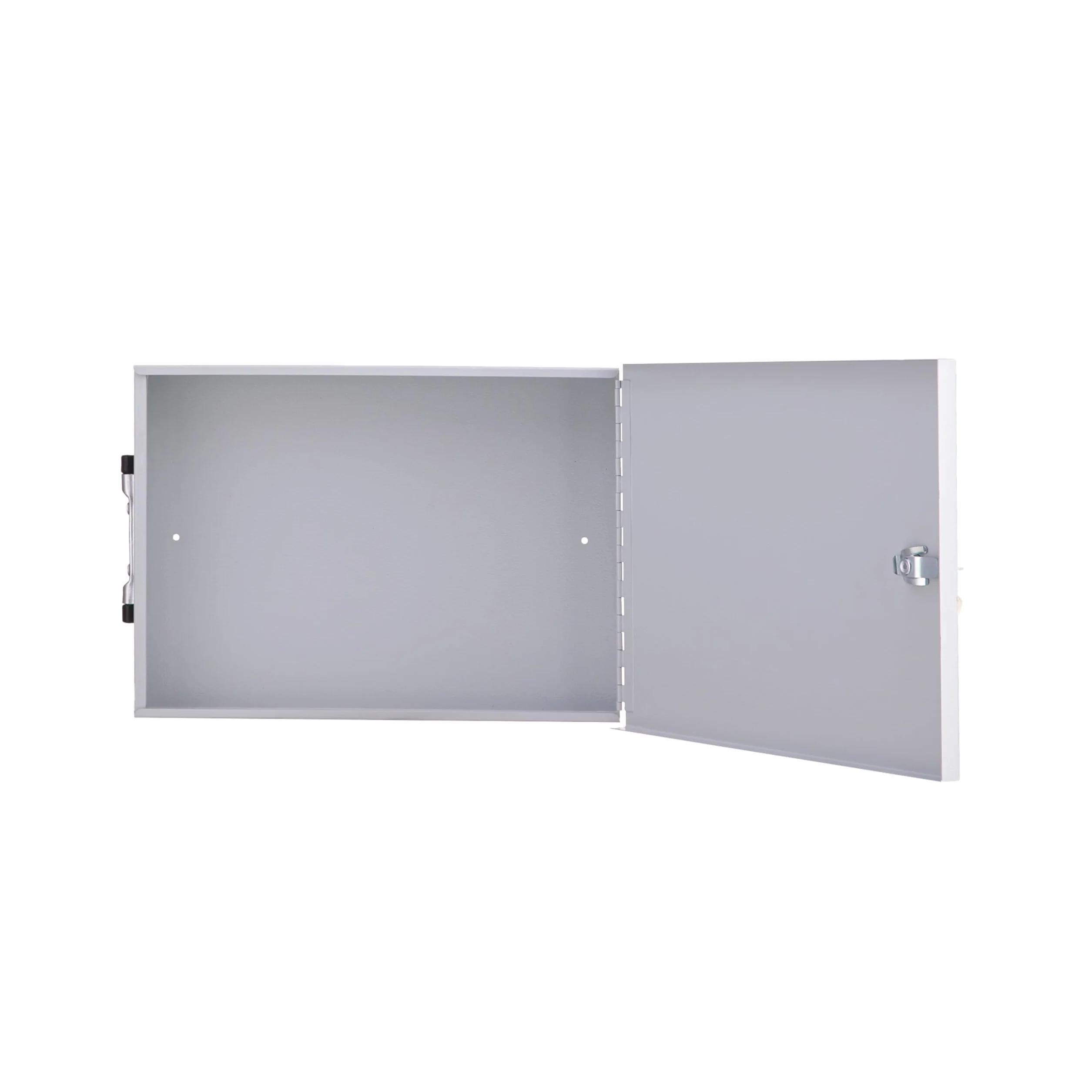 Relaxdays Cassetta Portadocumenti DIN A4 con Serratura, 2 Chiavi, Maniglia, Sicurezza, Grigio Chiaro, 7x37x27 cm