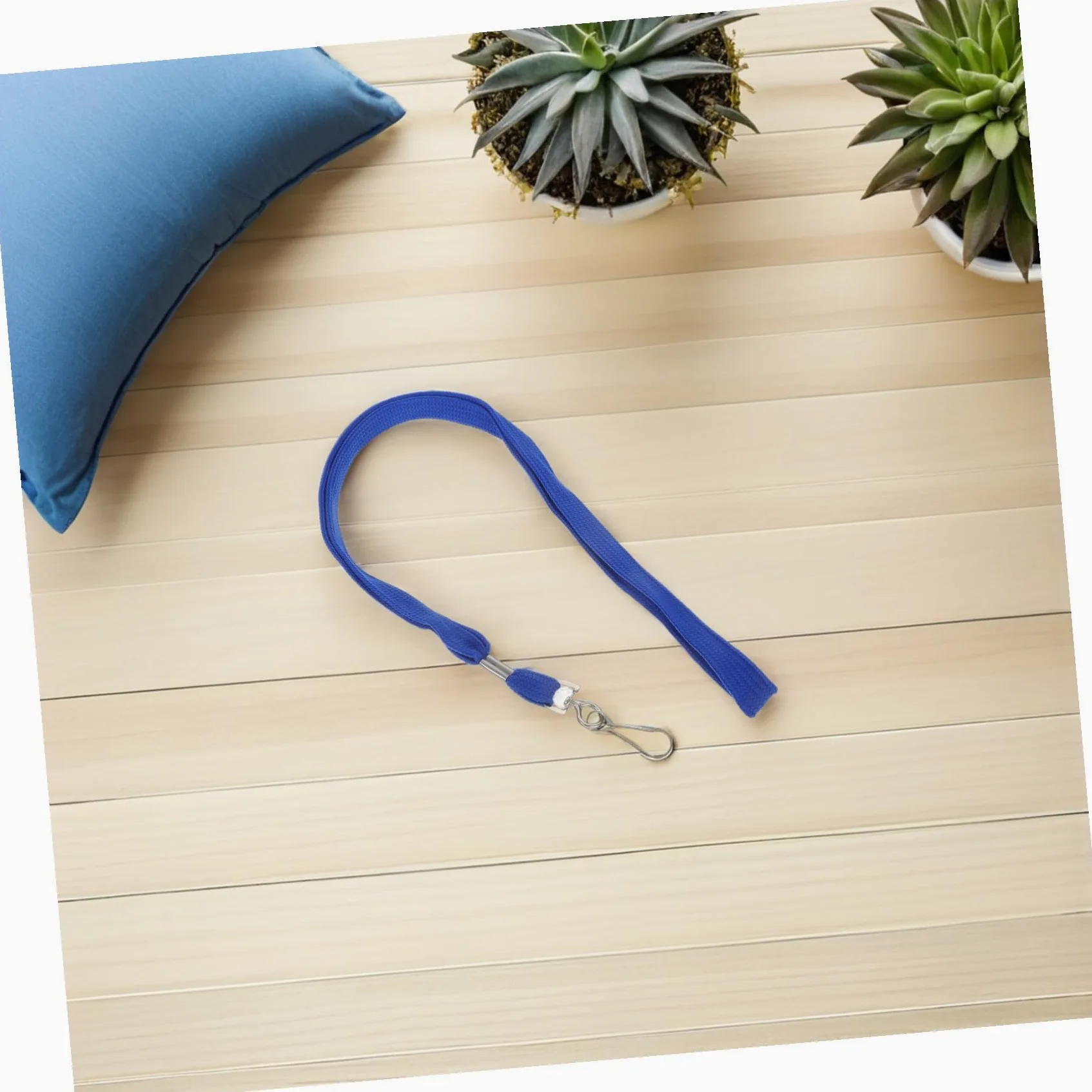 100 pezzi Cordini Porta Badge da Collo Blu con Gancio Staccabile Cinghie Sicure per Targhette e Id per Ufficio Scuola e Eventi