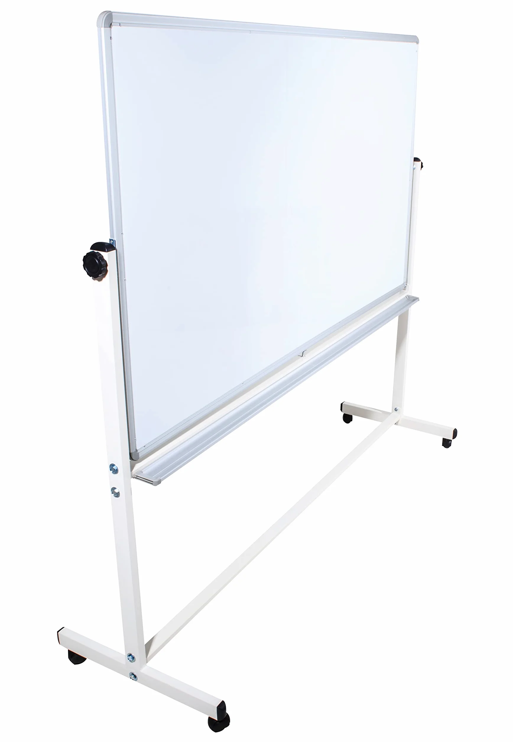 Lavagna bianca mobile scrivibile su entrambi i lati, in 2 misure, con smalto protetttivo, magnetica, con accessori gratis (pennarelli, spugnette, magneti). 180x100 cm