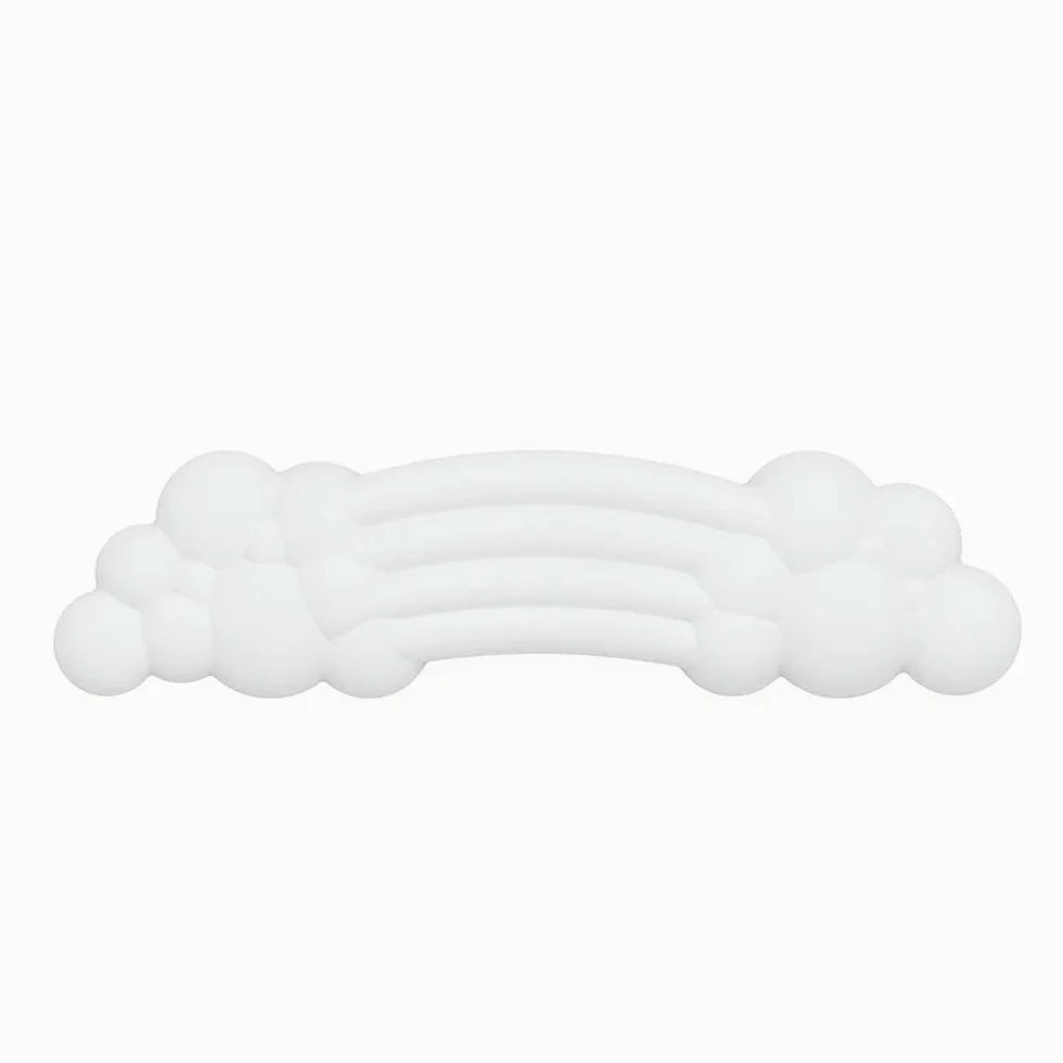 JJDFW Poggiapolsi a forma di nuvola per tastiera meccanica con tappetino ergonomico in pelle PU impermeabile per ufficio e casa