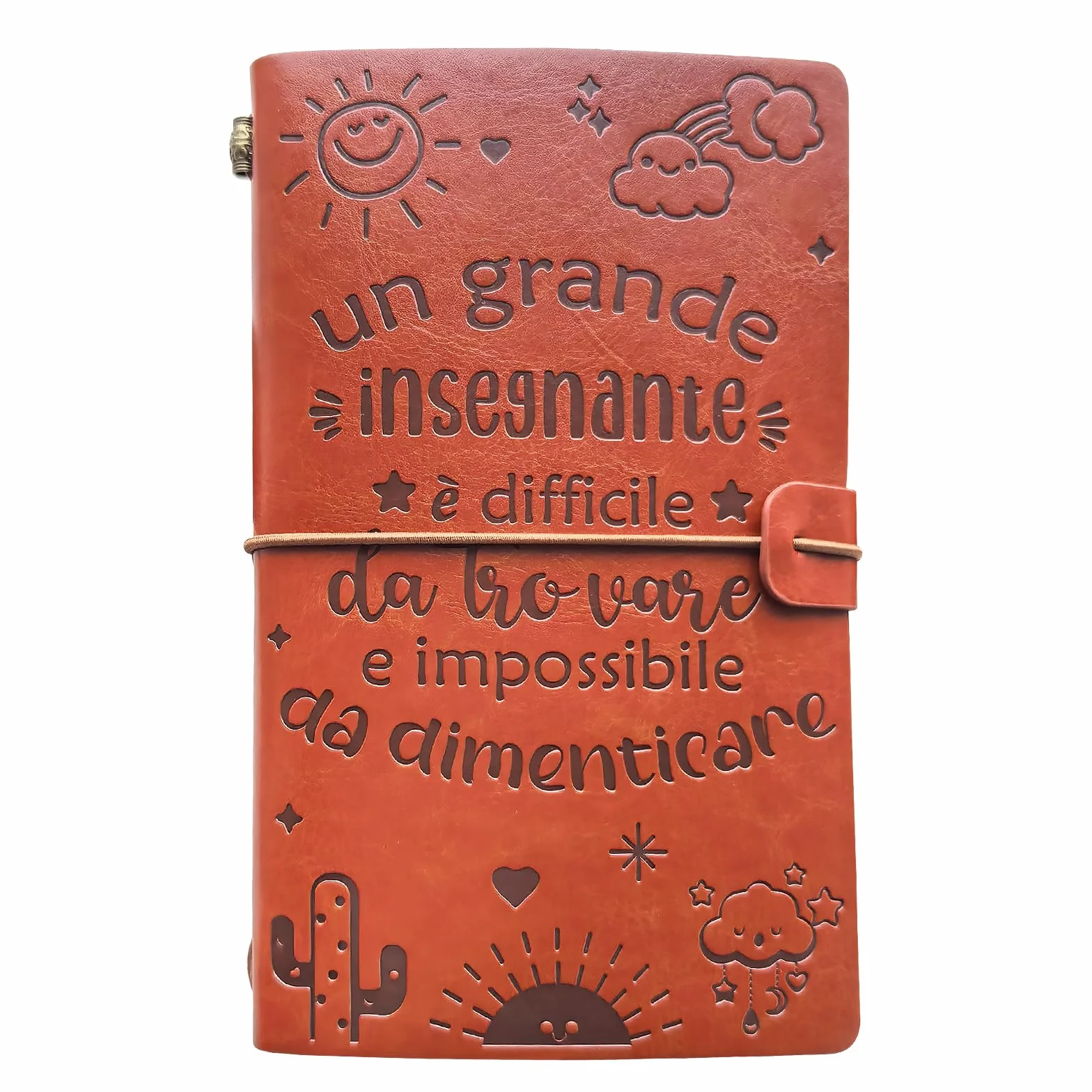 Regalo Insegnanti Fine Anno Grazie Maestra, Quaderno in Pelle A5 Copertina in Similpelle