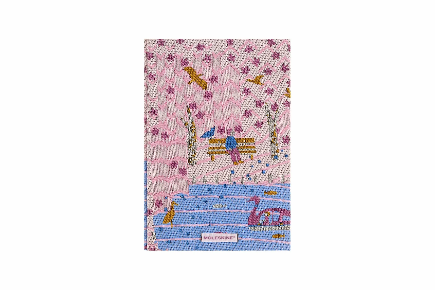 Moleskine Scatola da Collezione Sakura, Set con Taccuino in Edizione Limitata, Taccuino Sakura, Copertina Rigida in Tessuto, Dimensioni Large 13 x 21 cm, Colore Rosa Scuro