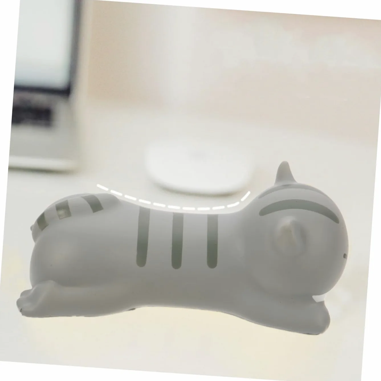 HOMSFOU 4 Pezzi Tappetino Per Mouse Da Polso Cuscino Da Polso Per Animali Carino Poggiapolsi in Memory Foam Carpale Mouse Poggiapolsi Riposo Cartone Animato Supporto Grey