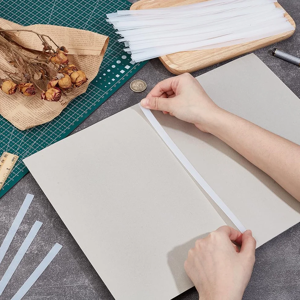 BENECREAT Strisce di Colla a Caldo per Rilegatura Termica Resina 280x10x1mm 50 pz