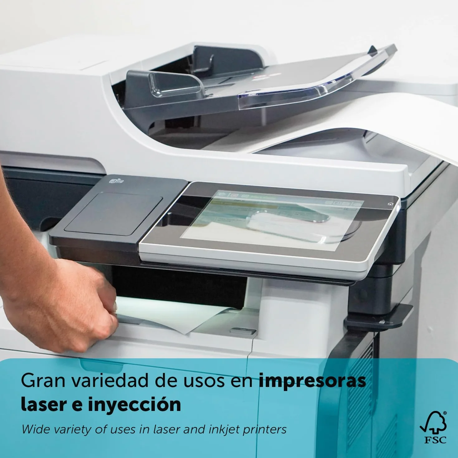 Carta Multiuso A4 120g 400 fogli per Stampanti Laser e Getto d'Inchiostro m-office