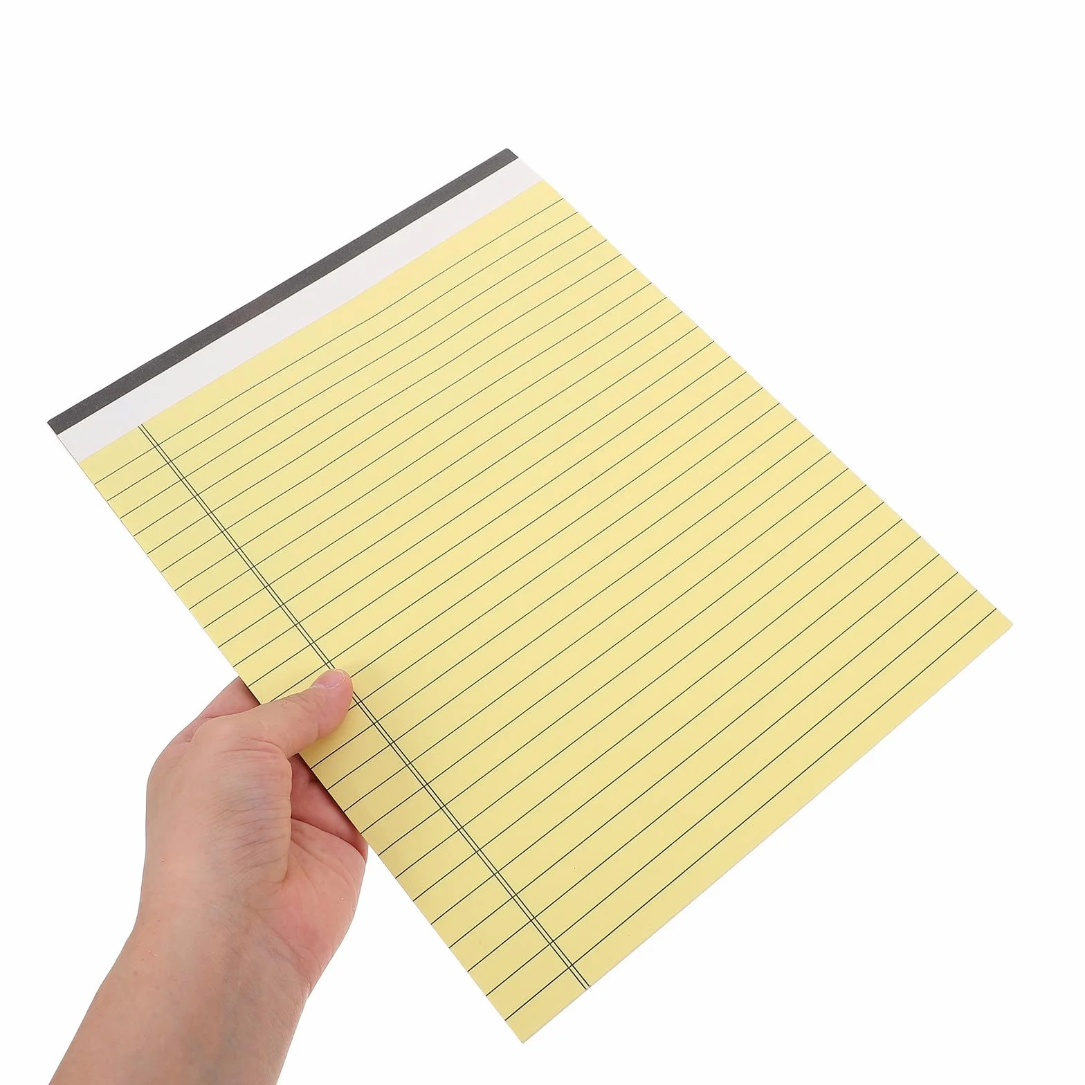 VICASKY Blocco Note Legale Giallo per Prendere Appunti 10 Pezzi 30 Pagine Doppia Stampa e Perforate, Carta Spessa Taccuino Portatile per Scuola e Ufficio