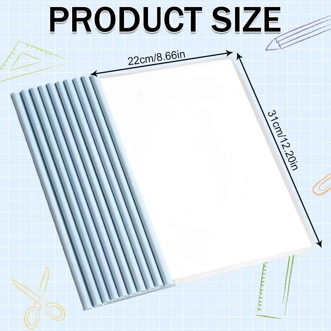 Plastica A4 Rapporto Copertina Cartella File Barra Scorrevole Copertine Rilegatura Clip Scuola Ufficio Blu