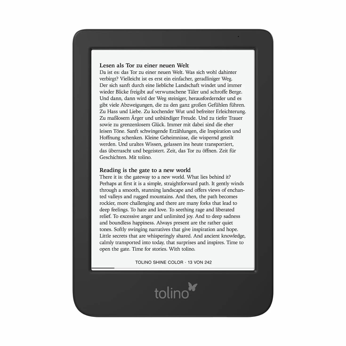 Tolino shine color Liseuse Écran tactile 16 Go Wifi Noir