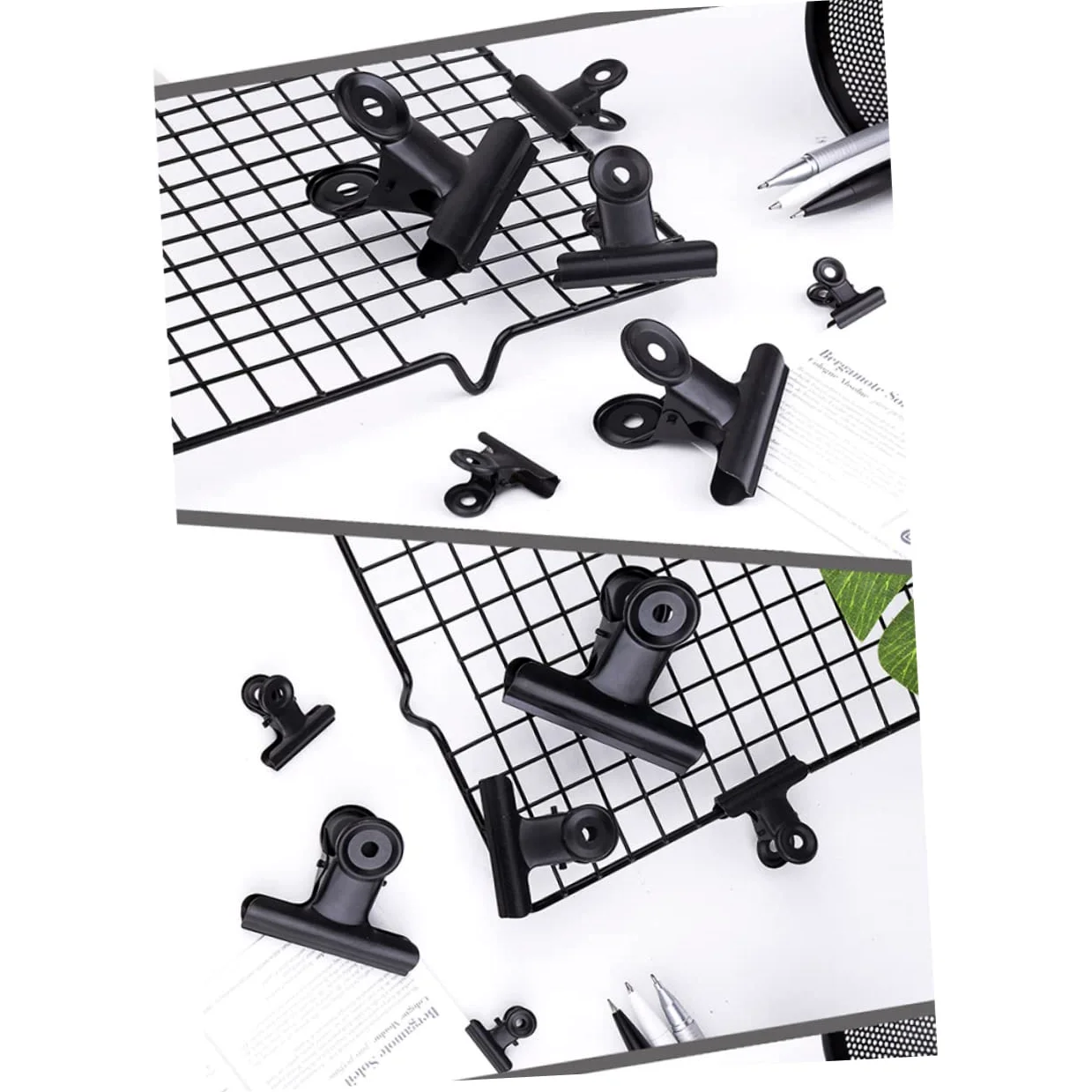 2 Set Di Pratiche Clip Per Raccoglitori in Metallo Da 38 Mm Con Piccolo Foro Per Parete Ufficio Casa Molla Resistente Per Il Fissaggio Di Documenti 30 Pezzi * 2