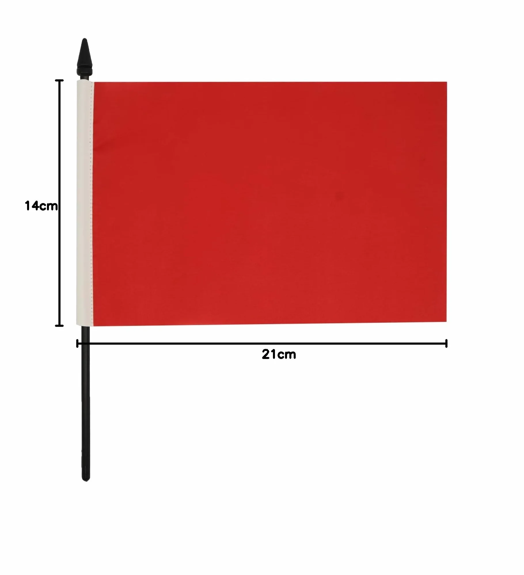 AZ FLAG Bandiera Da Tavolo Monocolore Rosso 21x14 cm