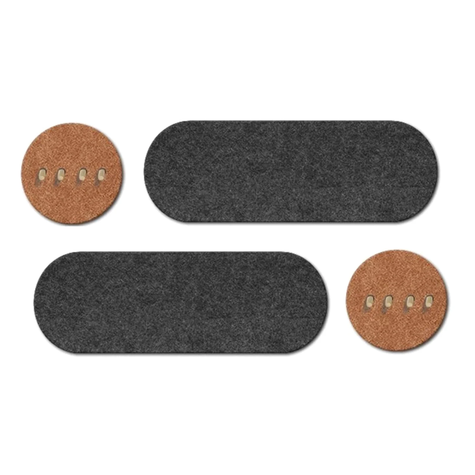 Bacheca da parete in feltro grigio, pieghevole, decorativa, alternativa al sughero, per casa e ufficio, lavagna autoadesiva con puntine (25 x 60 cm)