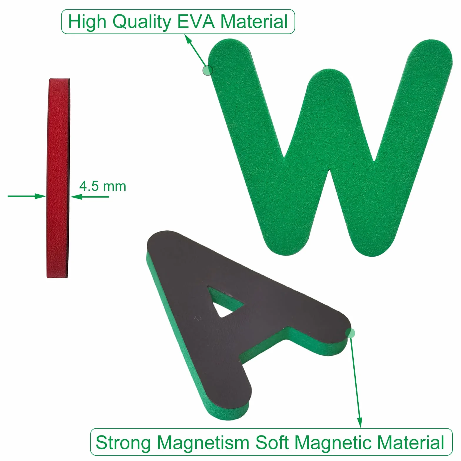 Lettere Magnetiche per Bambini 105 Pezzi Magneti Alfabeto per Lavagna Magnetica e Frigo Set Alfabetiere con Numeri