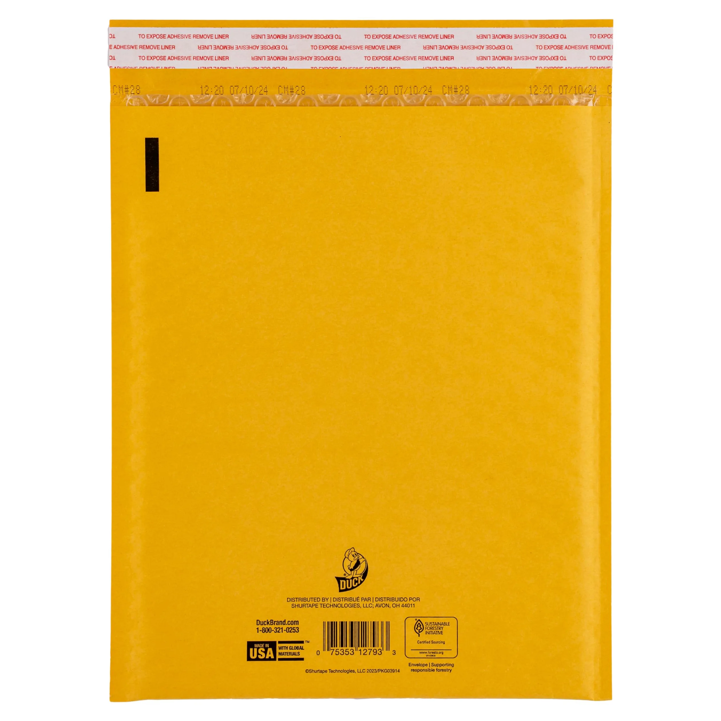 Duck Brand #2 Kraft Bubble Mailer, Manila, 21,6 x 27,9 cm, confezione da 25