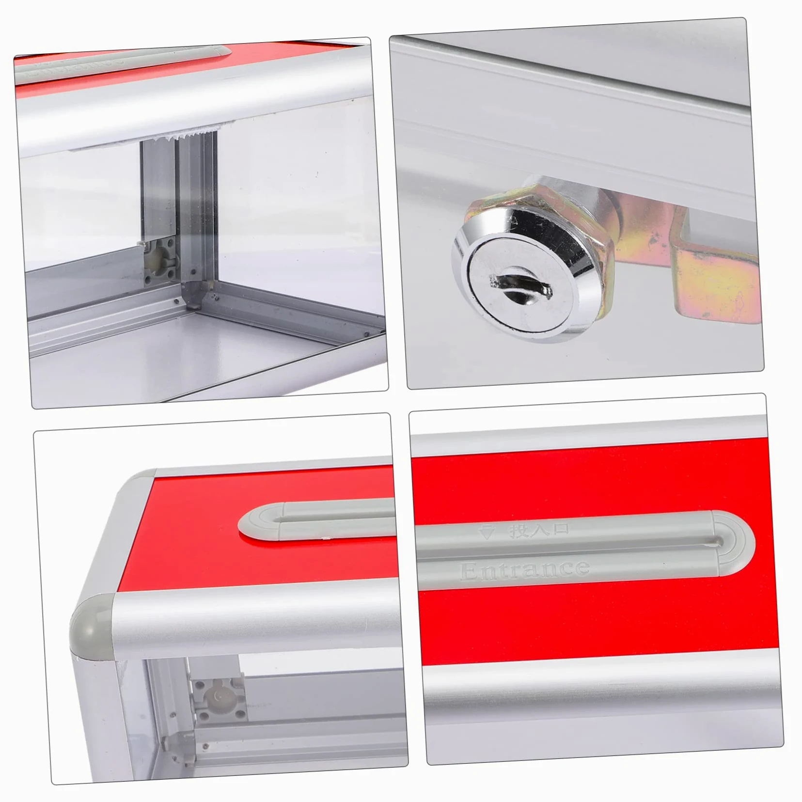 Angoily Porta Biglietti Da Visita Serratura Da Tavolo, Astuccio Multifunzionale Per Schede Elettorali, Scatola Porta Carte Aziendale Per Sale Conferenze e Ufficio, Design Pratico e Materiale Sicuro