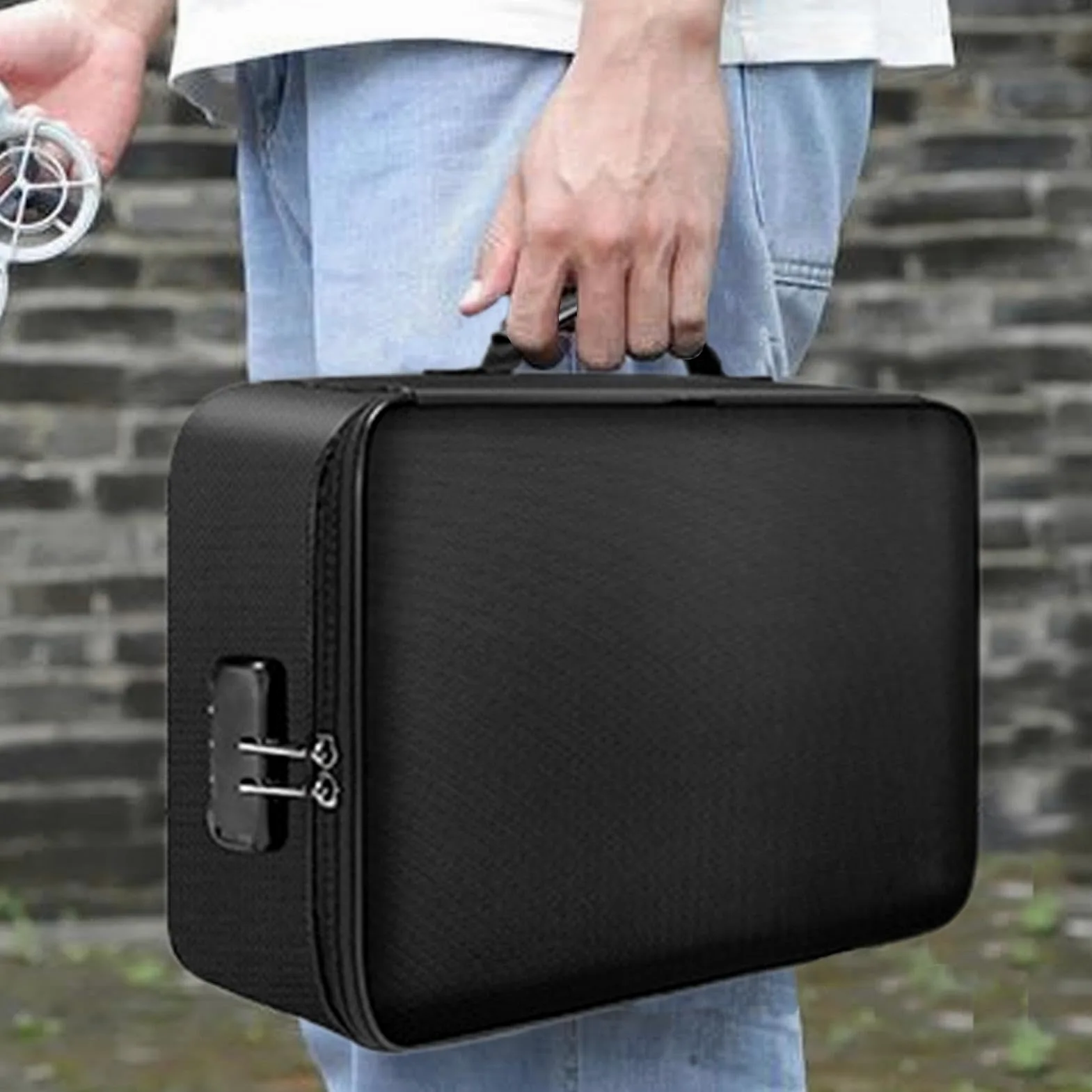 Cassetta Ignifuga Portadocumenti Tasche Portatili Resistenti All'Acqua | Borsa portacarte a serratura Scatola organizer portatile In Caso di Morte con tasche per documenti