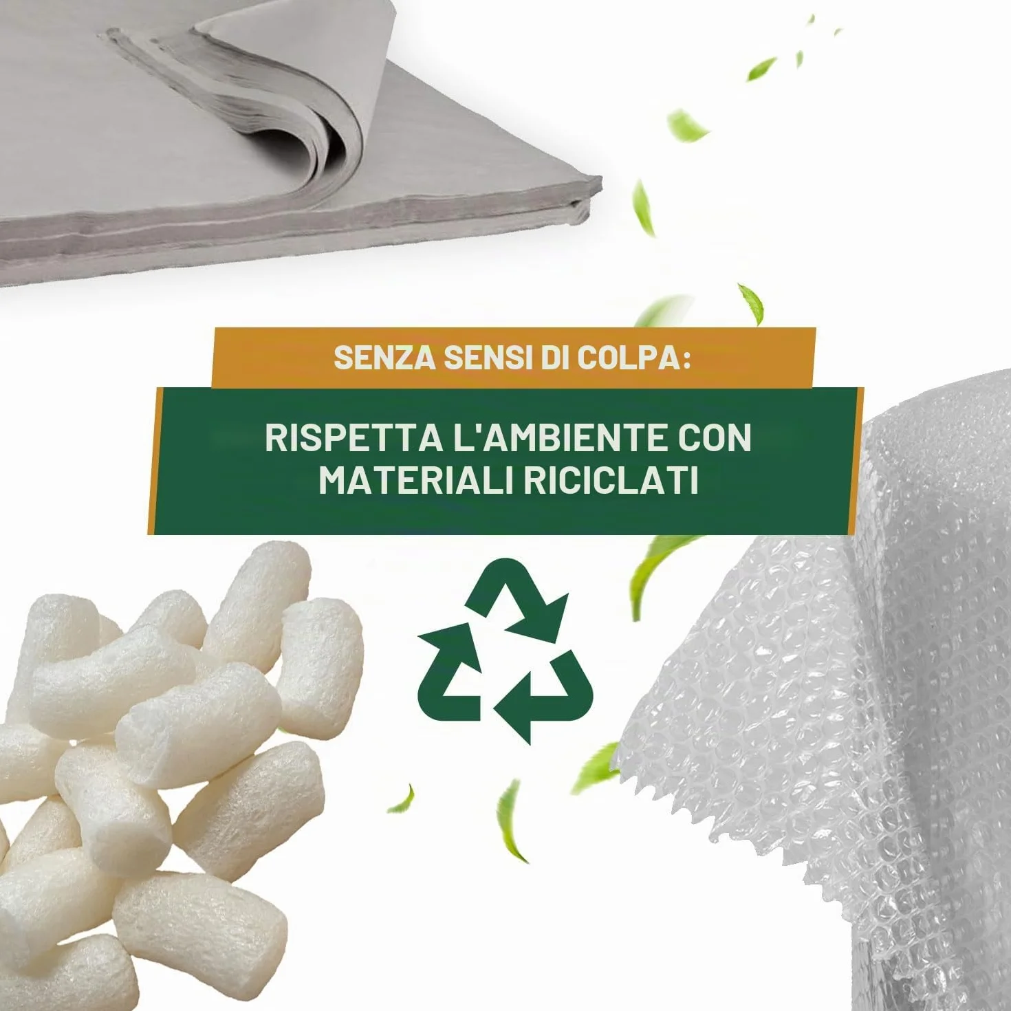 Rotolo di pluriball 0,5 x 50 m spessore 60 my pellicola per imballaggi e protezione
