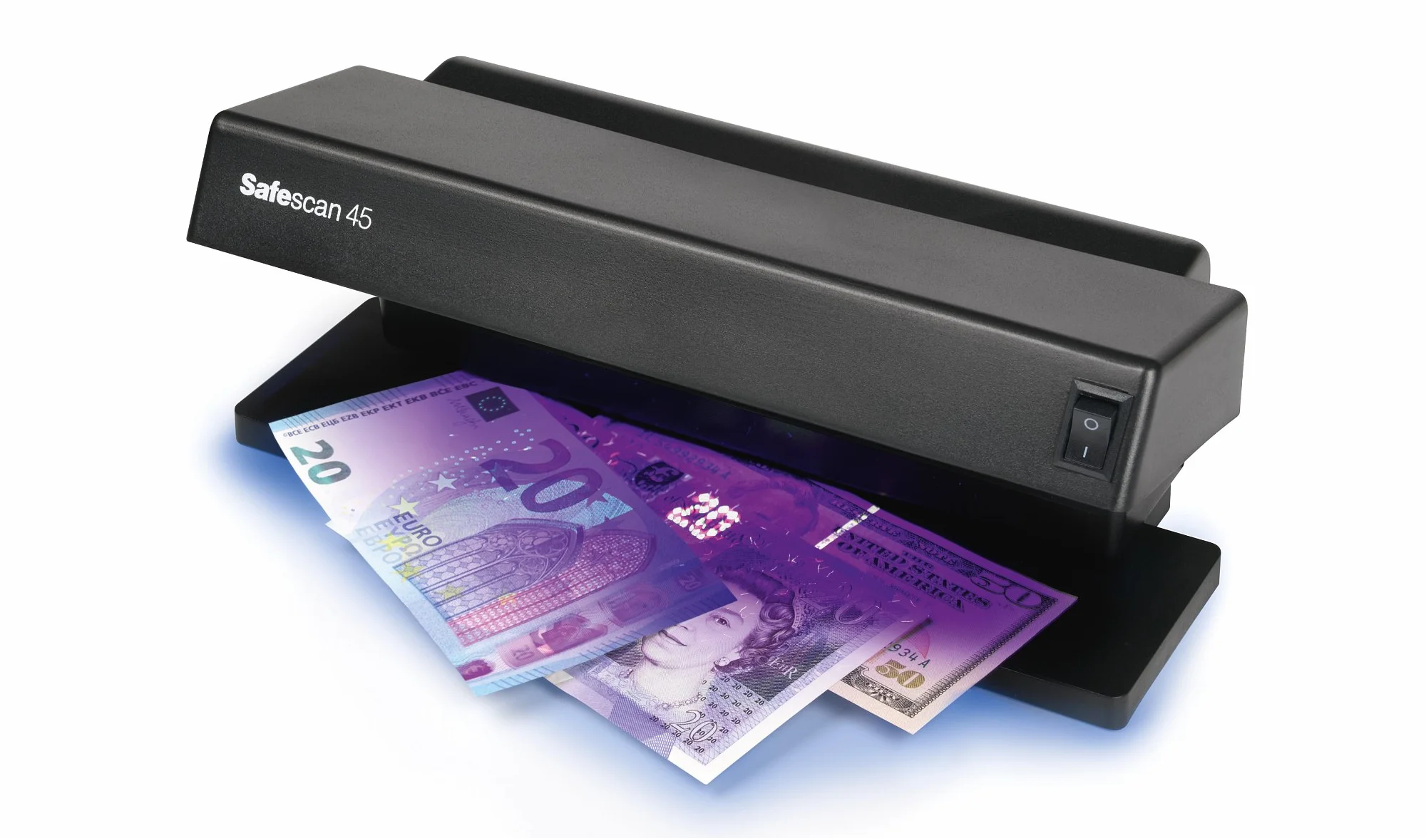 Safescan 45 Verifica banconote UV che verifica banconote, carte di credito e documenti, Verifica banconote UV per nuove banconote, Verifica banconote con UV, Verifica banconote con luce UV