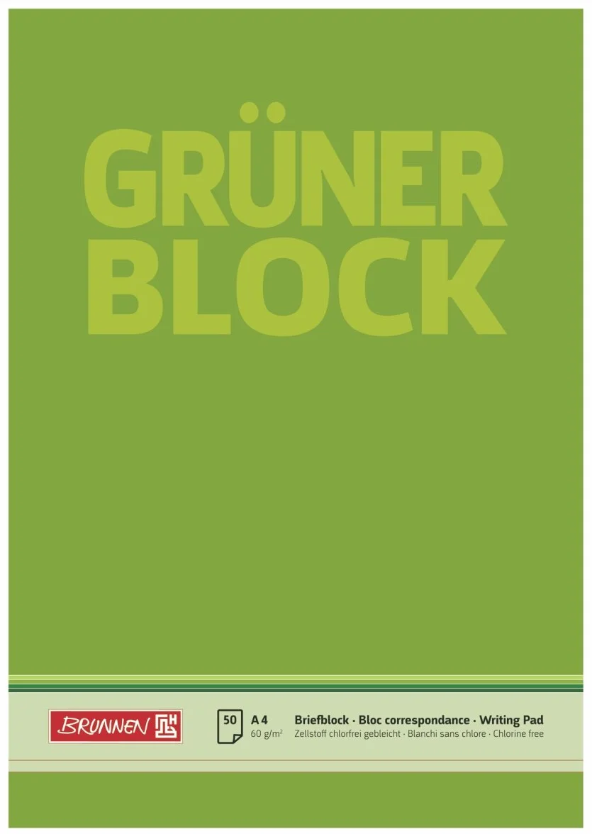 Brunnen Blocco per lettere A4 bianco 50 fogli 60 g/m²
