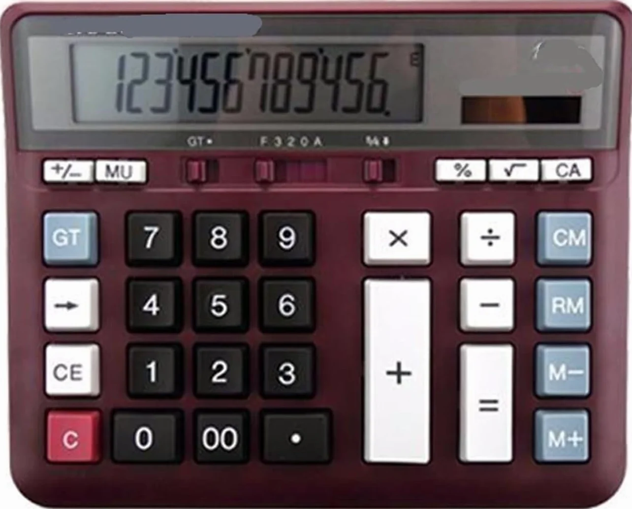 calcolatrici, Tasto Grande Banca Contabilità finanziaria Speciali Calcolatrici aziendali for Ufficio Desktop di Grandi Dimensioni(Red)