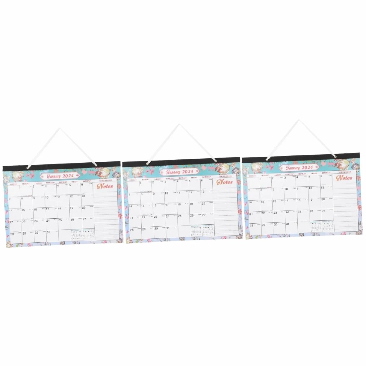 TEHAUX 3pezzi Calendario Da Muro Mensile Appeso Planner Sturdy Per Organizzazione Di Eventi e Attività Per Casa Ufficio e Scuola