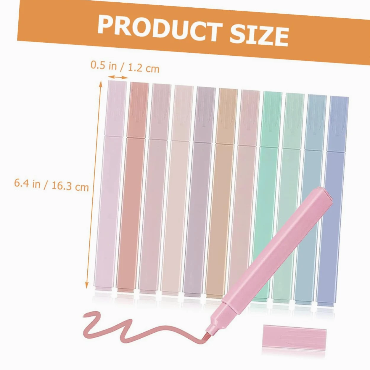NUOBESTY 24pezzi Pennarelli Evidenziatori Doppia Punta Colorati Perfetti Per Studio e Ufficio Design Adorabile Per Studenti Per Sottolineare e Annotare Note Importanti