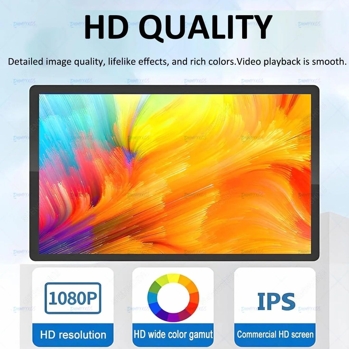 Display LED per Vetrina Negozio,Schermo Pubblicitario LED per Negozio,23.6" Remoto/USB & Orizzontale/Verticale,Parete/Incassato, per Ristoranti/caffè,Video/Immagini,Stabile,Gastronomi 23.6in