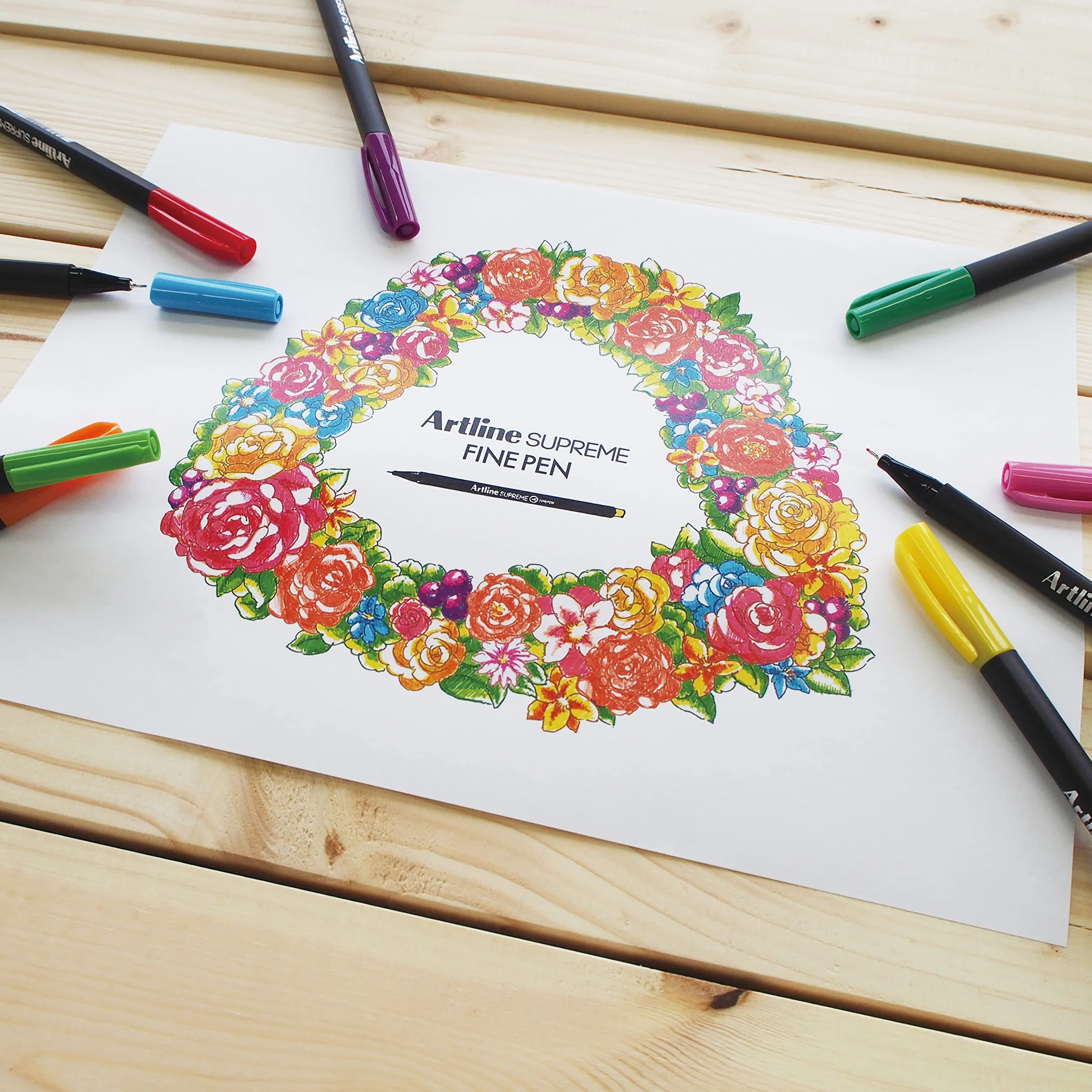 Artline Supreme Fine Penna Fineliner 0.4 mm Colori Vivaci Confezione
