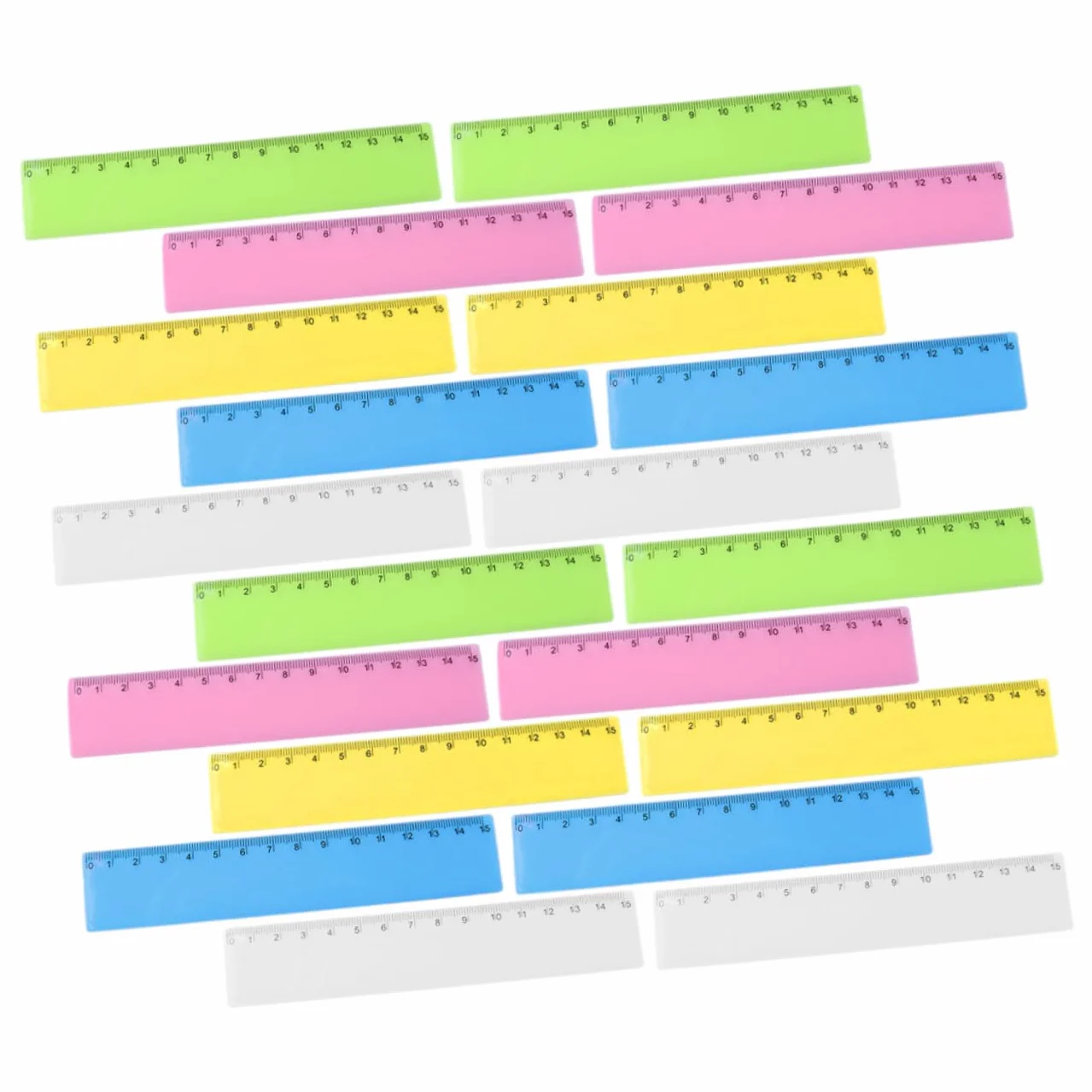 OSALADI 5 Set Righello Colorato Governate Studenti Che Misurano Righelli Righello Chiaro Misurazione Del Righello Governanti Per Gli Studenti Sovrano Trasparente Plastica 25 Pezzi * 5