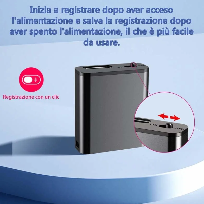 Mini registratore magnetico ad attivazione vocale, micro dispositivi di registrazione digitale, piccolo registratore di suoni registratore audio STTWUNAKE
