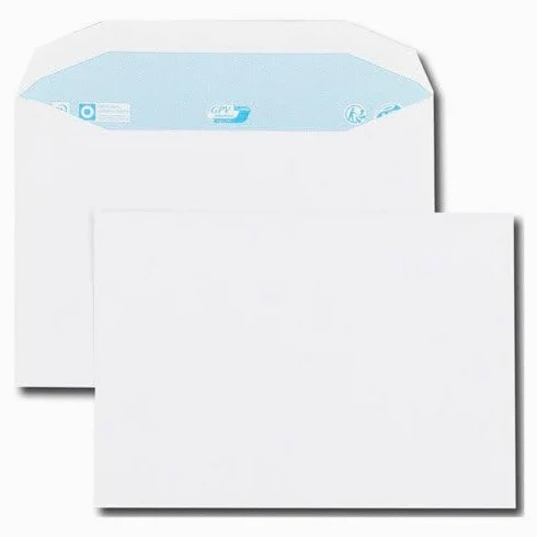 Confezione da 500 buste con linguetta trapezoidale bianche C5 162 x 229 80 g/m² gommate