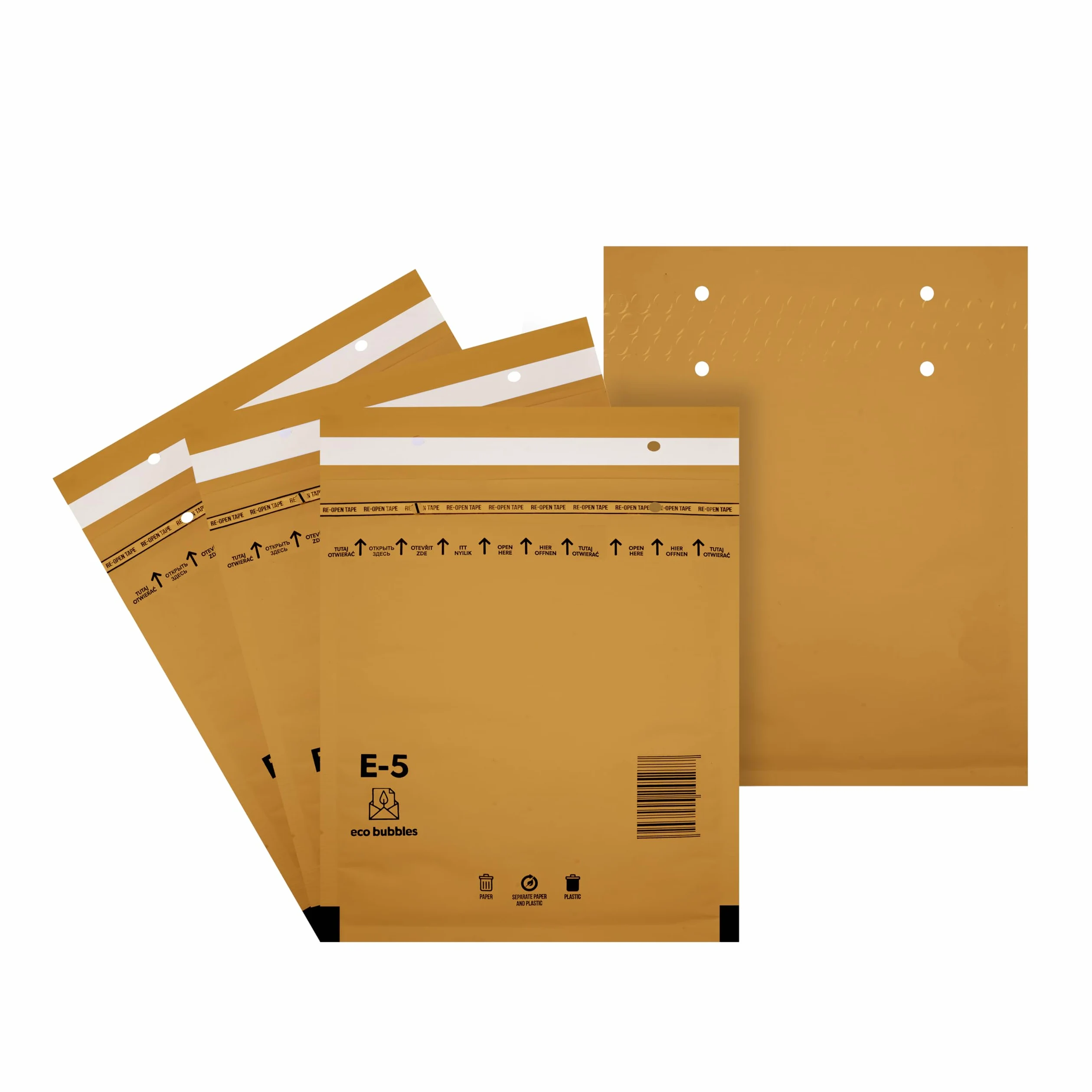 100 buste imbottite per spedizioni a bolle d'aria, dimensioni E/5 E5, marrone (240 mm x 275 mm)