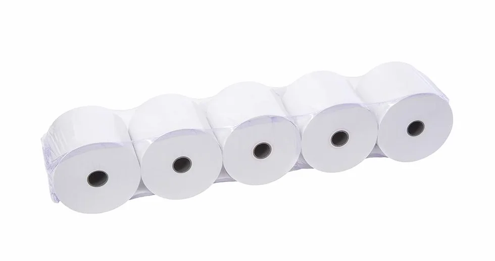 Genie Rotoli di carta per registratori di cassa 57 x 12 mm 40 lfm 100% senza legno bianco 5 pz
