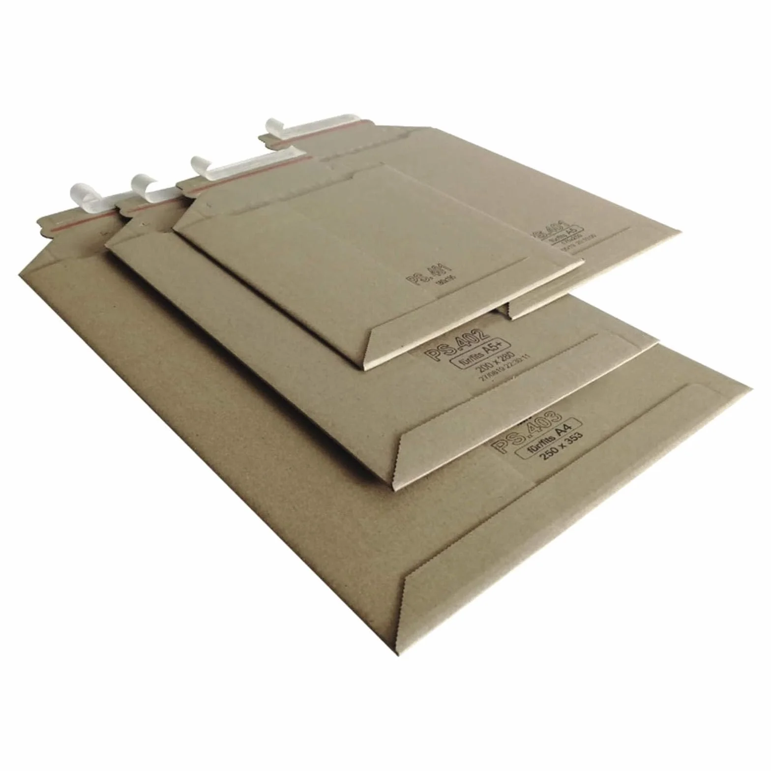 25 Buste di Spedizione A4 in Cartone Rigido Microonde 250 x 353 mm Espandibile Fino a 5 cm di Altezza Ideale per DIN Cartone 450 g/m2 Marrone Chiusura Autoadesiva (PS.403|A4)