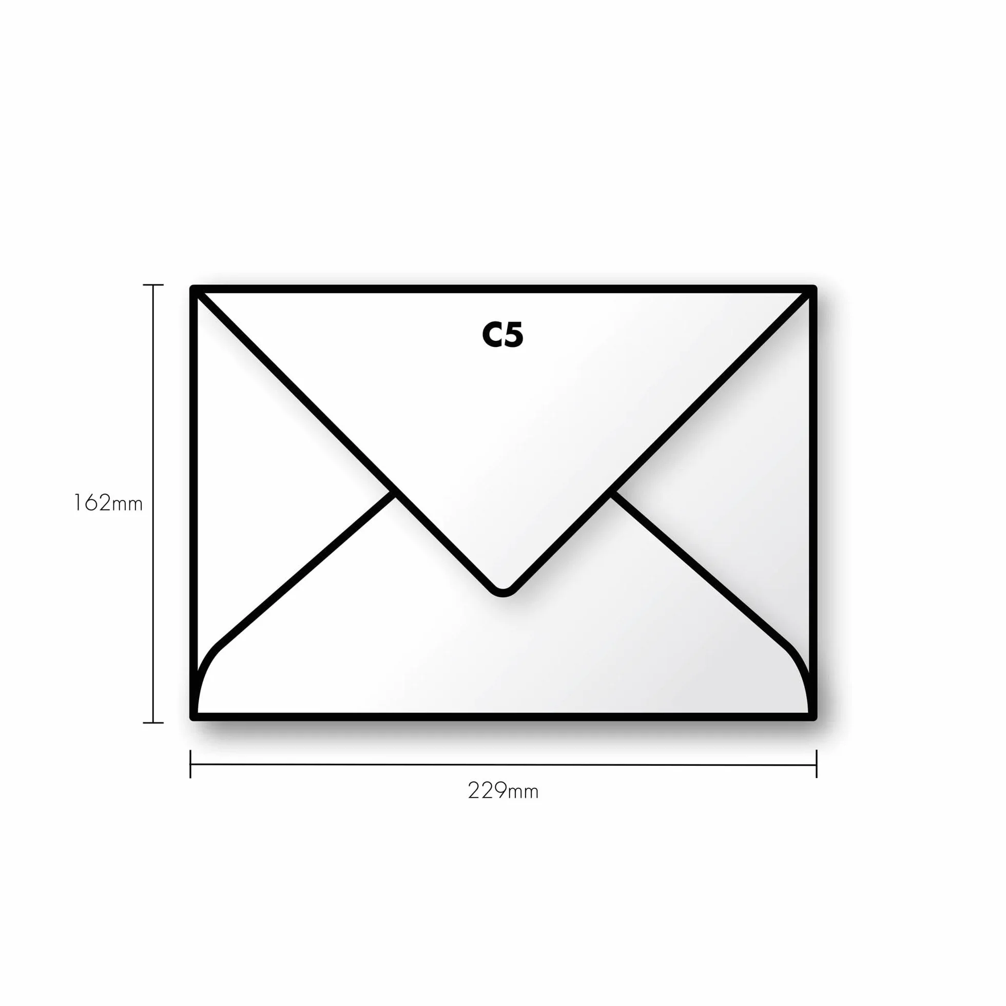Clairefontaine 5562C Buste gommate C5 16,2x22,9cm 120g/m² Giallo sole Pacco da 20