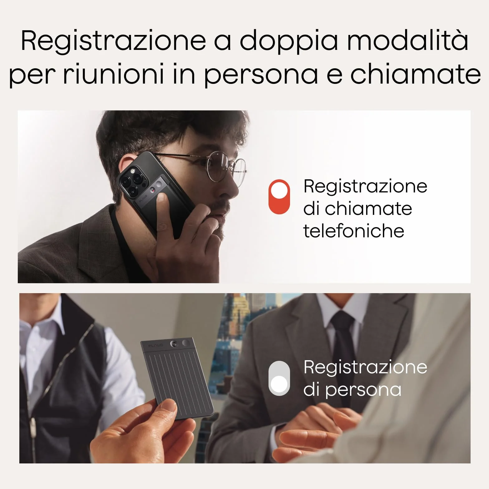 Plaud Note Registratore Vocale AI Professionale con Custodia Audio Digitale Trascrizione Riassunti Automatici in 112 Lingue Controllo App Perfetto per Riunioni Lezioni Chiamate Colloqui Interviste | Controllo tramite App Trascrizione e Riepilogo IA Suppor