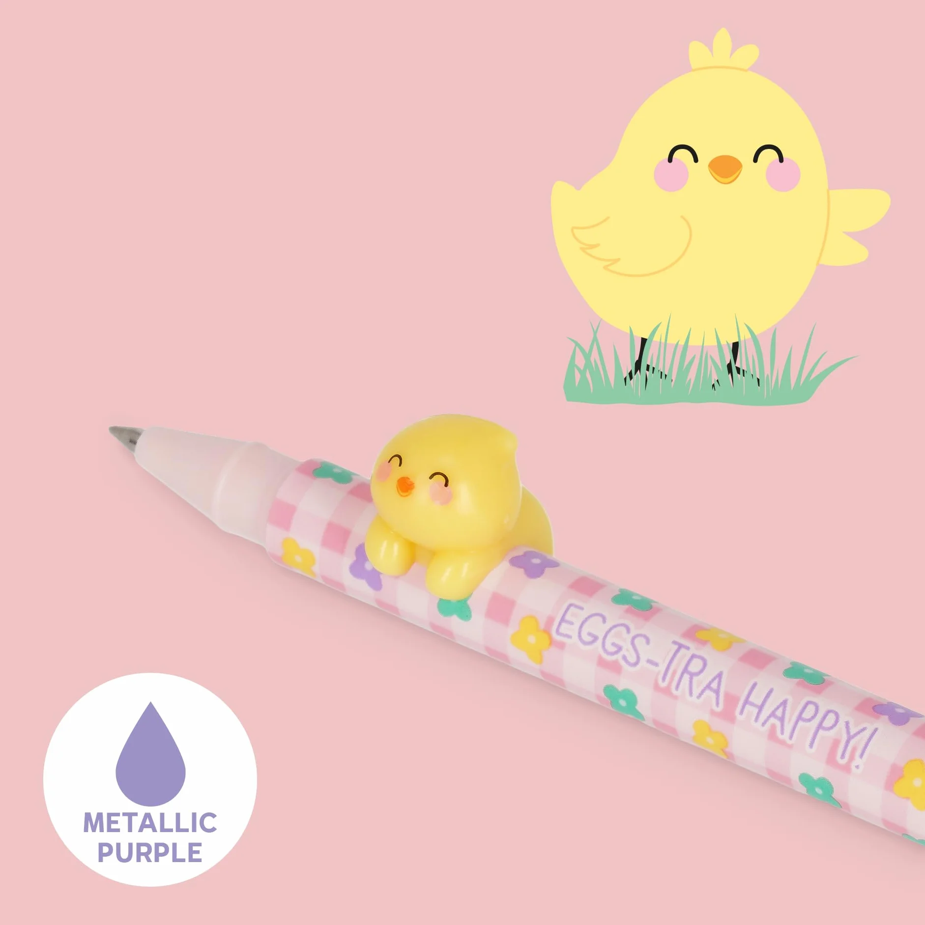 Legami Set di 2 Penne Gel Lovely Friends, Edizione Limitata, Inchiostro Rosa e Viola