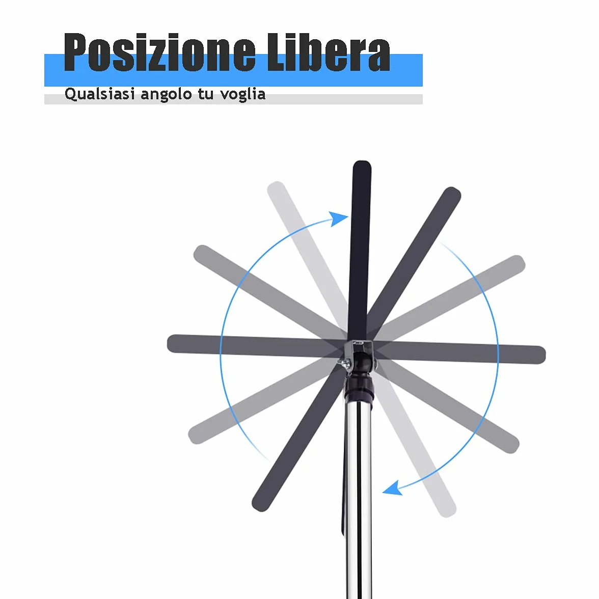 DREAMADE A3 Poster Stand Espositore da Pavimento a Terra Supporto Poster Girevole e Regolabile in Acciaio Inox (medello 2)