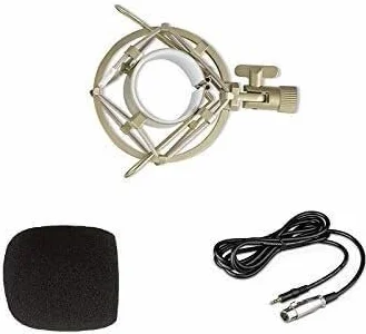 ELzEy Kit microfono Microfono a condensatore da studio for computer Karaoke Trasmissione in diretta Adatto for il doppiaggio del microfono vocale