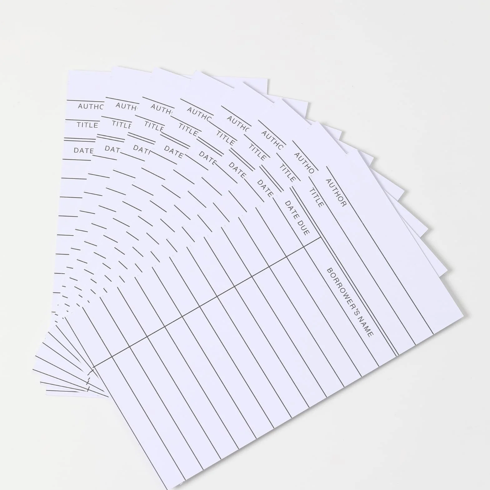 Carte per biblioteca 7,6 x 12,7 cm schedario pagamenti listini