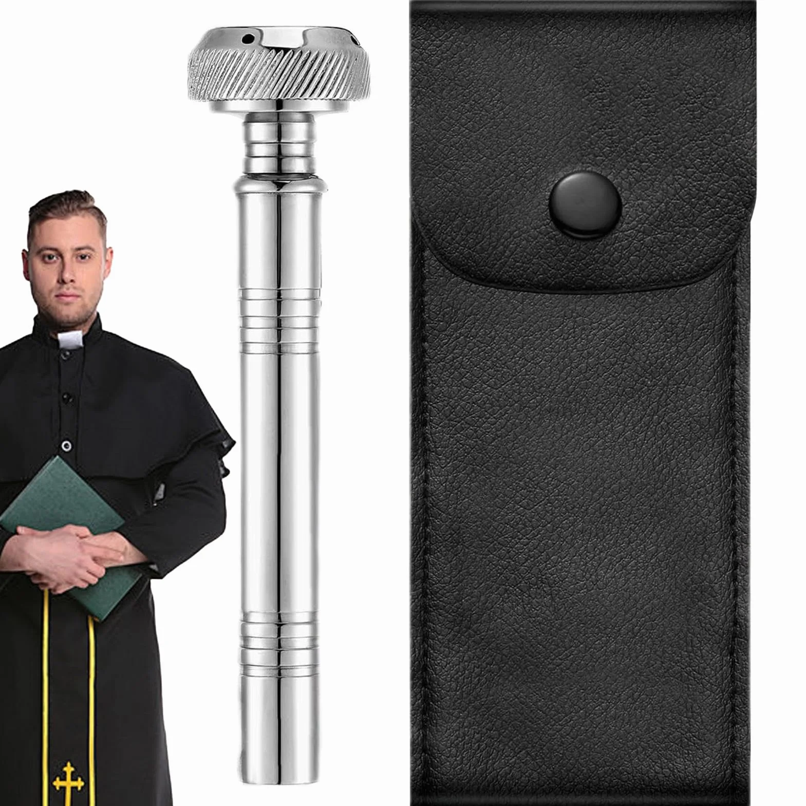 Serbatoio acqua santa spruzzatore portatile distributore liquidi aspergillum pentola spirituali