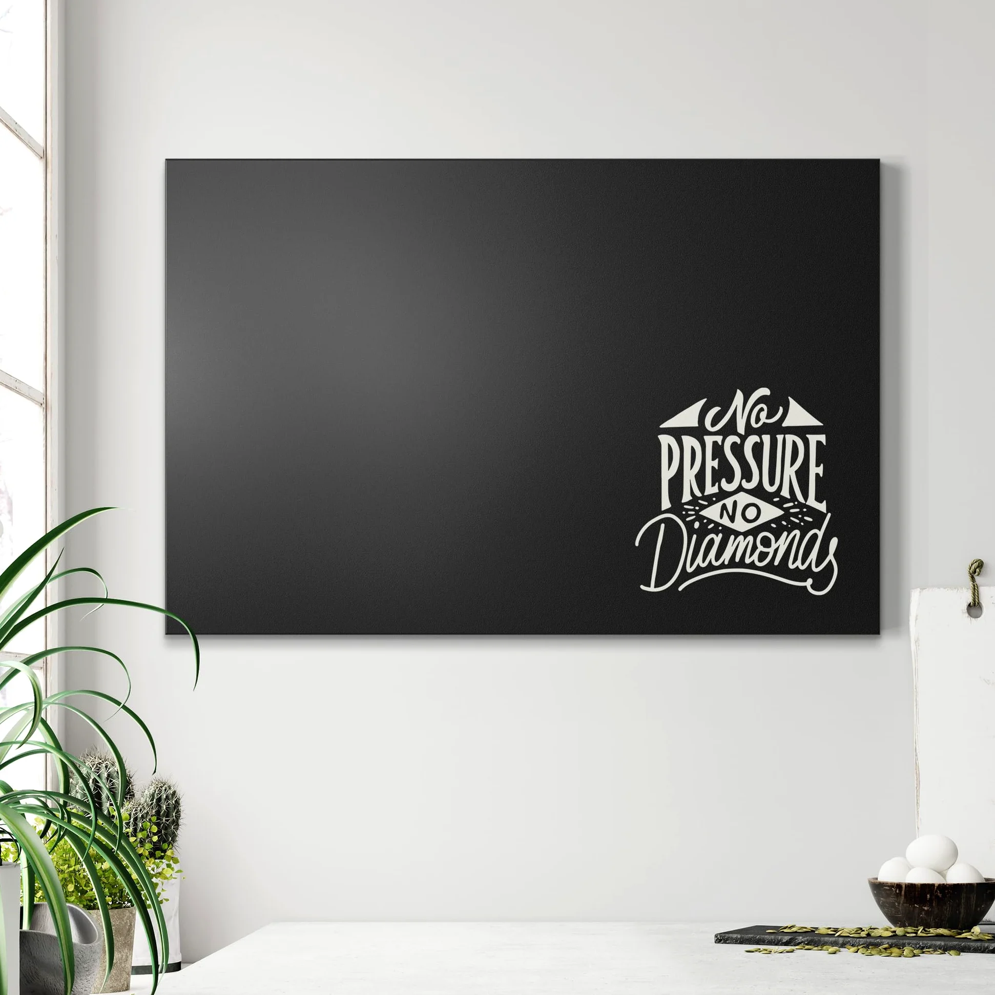 DEQORI Lavagna magnetica con stampa UV | Motivo "Sei un diamante" | Design rettangolare 90 x 60 cm | Lavagna in metallo a gesso scrivibile – Decorazione da parete per cucina, corridoio, cameretta dei
