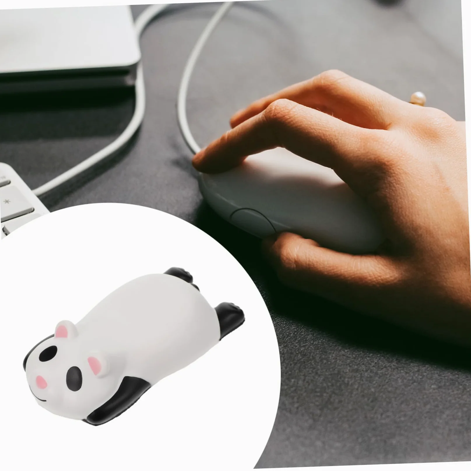 3 Pezzi Poggiapolsi Ergonomico Per Mouse Tappetino Per Mouse in Pu Cuscino Per Poggiapolsi Per Mouse Supporto Per Posizione Neutra Del Polso