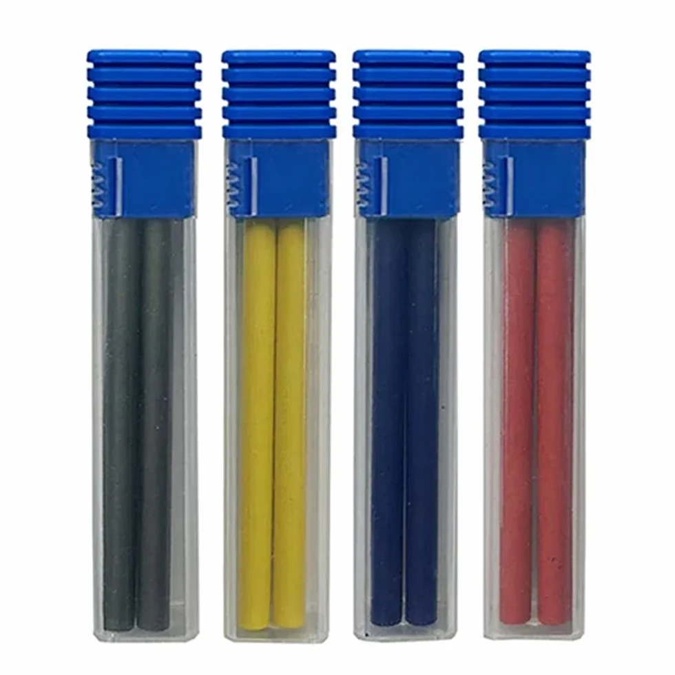 Set di portamina in metallo 5,6 mm con clip e 4 mine per costruzione, disegno, schizzi artistici