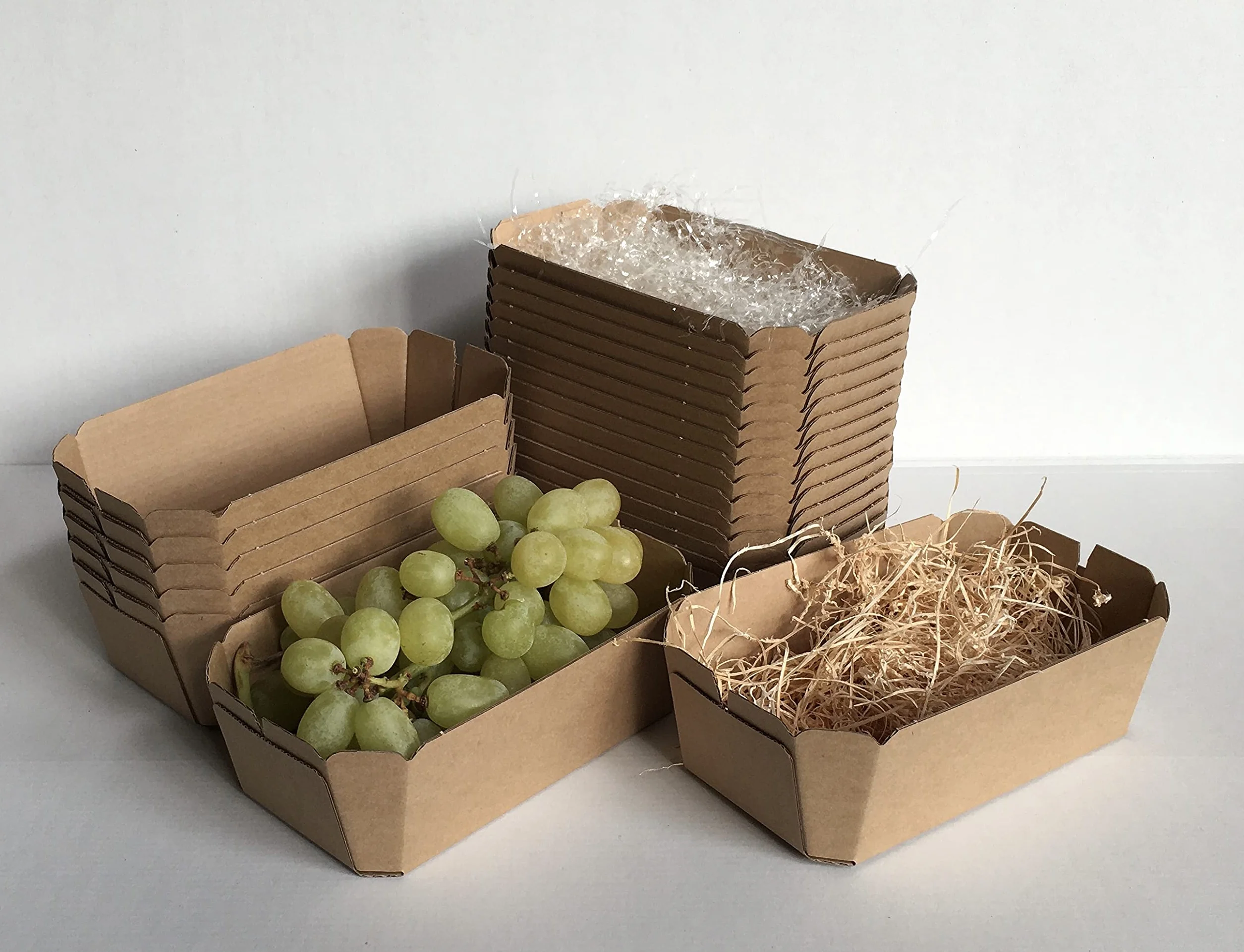 Scatole in Cartoncino Kraft Avana per Packaging Regalo, Cestini Aperti 500gr Bomboniere Ecosostenibili