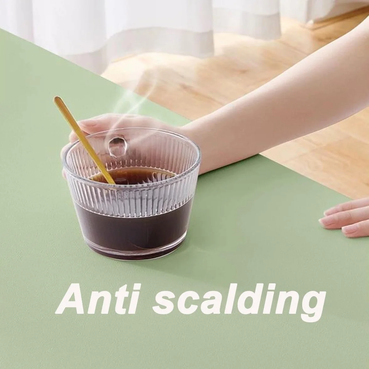 Tappetino da scrivania in pelle PU antiscivolo impermeabile per ufficio gioco (rosa, 100 x 60 cm)